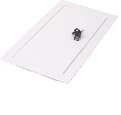 Produktbild von Aqbau® Revisionstür Revisionsklappe Revision Wartungstür Weiß mit Schlüssel (15x20cm)