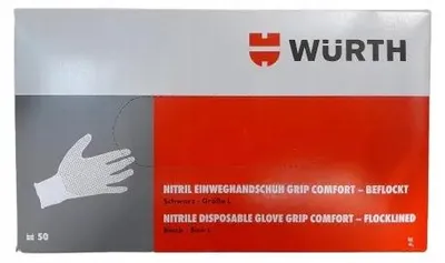 Produktbild von WURTH Grip Comfort Nitril-Einweghandschuhe Größe L