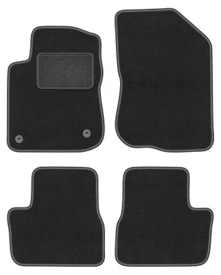 Image de Tapis de sol en moquette pour Peugeot 2008 I 2013-2019 (crossover) – jeu 4 pièces, gris graphite, sur mesure – Wielganizator LUX