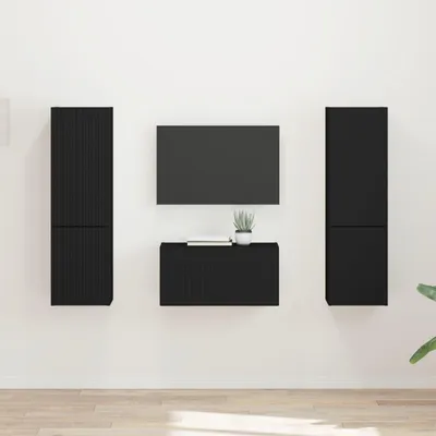 Produktbild von "Schlussverkauf" TV-Schrankset 5 Stück - WohnzimmerTV-Möbel/TV-Tisch - Schwarz Holzwerkstoff  C14393