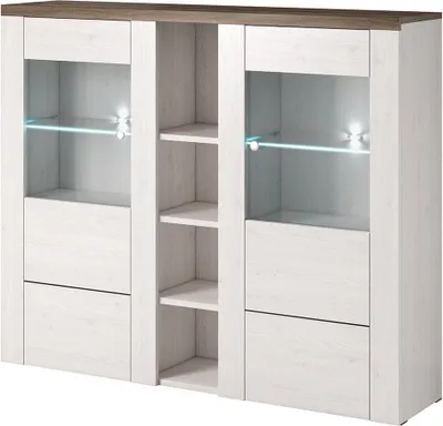 Produktbild von Meublorama HA-LARONA-244BDZ46*2C/78KG, 2 Tür(en), Weiß, Mitteldichte Faserplatte (MDF), 2 Jahr(e), 370 mm, 1550 mm