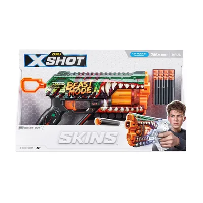 Produktbild von ZURU - X-Shot Skins Griefer - Spielzeugblaster mit 12 Darts - Kinderspielzeug