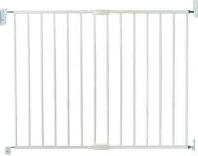 Produktbild von Famanu Treppenschutzgitter leicht zu schließen - erweiterbar - Sicherheitsgitter für Treppen und Türöffnungen 64,5-102 cm - Weiß