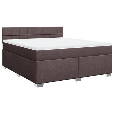 Produktbild von Boxspringbett mit Matratze Dunkelbraun 180x200 cm Stoff