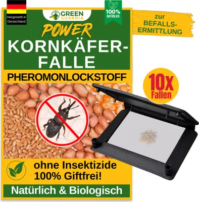 Produktbild von Kornkäfer Falle,10X Kornkäferfalle mit Pheromon, giftfrei Kornkäfer bekämpfen, tauschbare Klebeflächen für die Kornkäfer Bekämpfung, Pheromonfalle