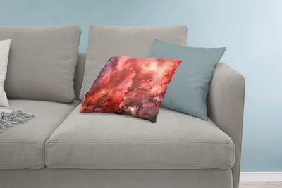 Produktbild von MuchoWow® Zierkissen Sofakissen Wohnzimmer Dekokissen 60x40 cm Aquarell - Abstrakt - Rot - Kopfkissen - Polster mit Foto
