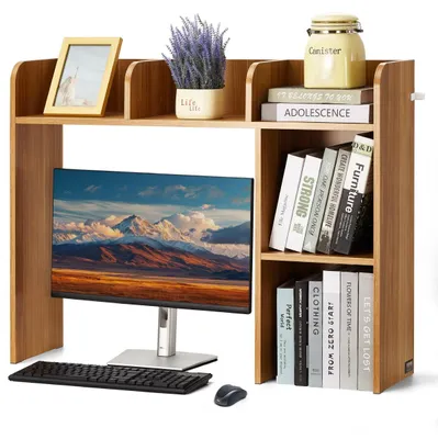 Produktbild von VEVOR Schreibtisch Bücherregal 2-stufiger Organizer (94,5 x 24,1 x 73,4 cm) Tisc