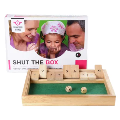 Produktbild von Twisk Shut the Box Holz Würfelspiel 28 x 20 x 4,5 cm