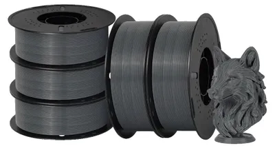 Obrázok produktu pre Filament pre 3D tlačiarne, materiál PETG, priemer 1,75 mm, 5 kg, sivá farba