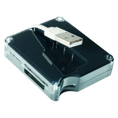 Produktbild von NGS Multireader Pro, CF, MMC, MicroDrive, MicroSD (TransFlash), xD, Schwarz, Weiß, 480 Mbit/s, USB 2.0, USB, 110 mm