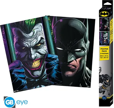 Immagine prodotto di Set di poster DC Comics: Poster Chibi - Batman e Joker (52 x 38 cm)