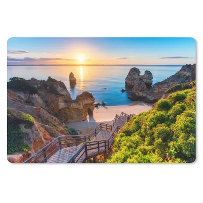 Produktbild von MuchoWow® Schreibtischunterlage Strand - Meer - Portugal 60x40 cm - XXL Mauspad - Großes Mauspad