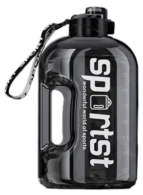 Produktbild von Wasserflasche 4 L Mit Henkel, BPA-Frei, Breiter Mund, Wiederverwendbar Für Fitness, Wandern Und Outdoor-Sport