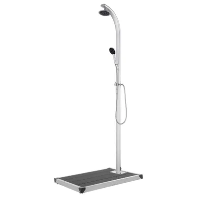 Image de Douche de jardin avec base gris 220 cm Aluminium
