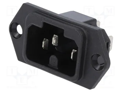 Produktbild von 1x Steckverbinder: zur AC-Stromversorgung 10A 6120.3300  Anschlüsse männlich Buchse