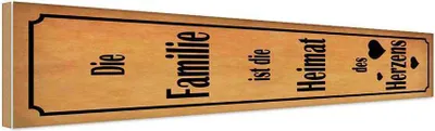 Produktbild von vianmo Holzschild 10x46 cm Familie ist Heimat des Herzens Freunde