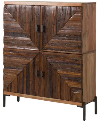 Immagine prodotto di MASSIVMOEBEL24 | Credenza in legno riciclato 112x137x40 laccato naturale LYON #130