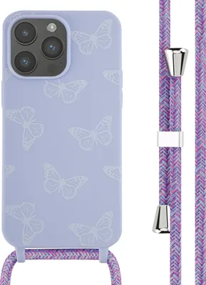 Produktbild von imoshion SilikonHülle design mit Band iPhone 14 Pro Max - Butterfly