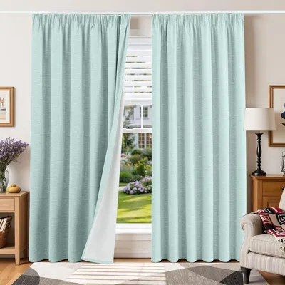 Obrázok produktu pre 100% Zatemňujúce záclony s volánom - Sada 2, 200 x 200 cm