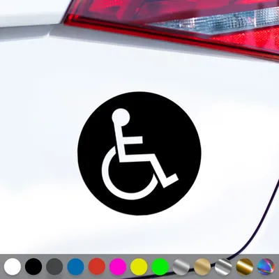 Produktbild von PantherPixel Rollstuhlfahrer Aufkleber Behindert Hinweis Rollstuhl Sticker Auto Geschenkidee Farbe Schwarz