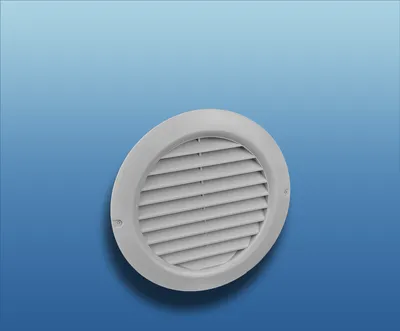 Produktbild von Lüftungsgitter rund mit Flansch : Ø 150 grau System: Ø 150 Farbe: grau