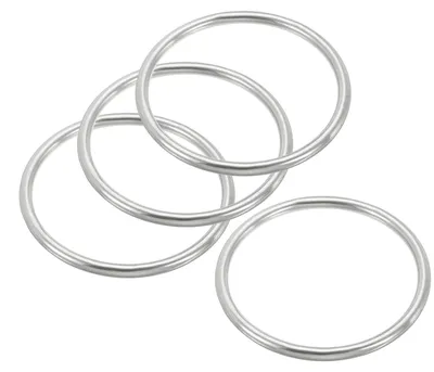 Image de Omgoods - Lot de 4 joints toriques de 7 cm en acier inoxydable 316 - Joints multifonctions pour travaux de bricolage et fixations
