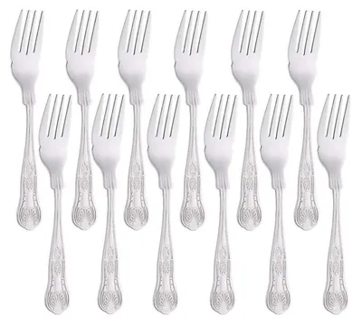 Immagine prodotto di Forchette per pesce, acciaio inossidabile, colore argento, set da 12, lunghezza 17,5 cm