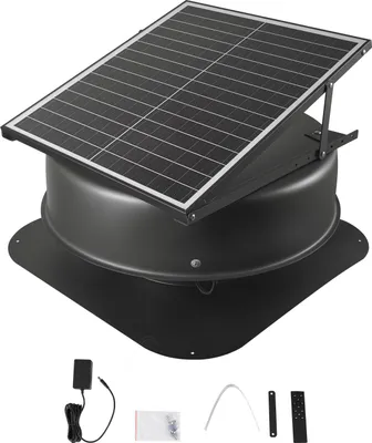 Produktbild von VEVOR Solarbetriebener Dachventilator, 42 W Fernbedienung, 79287 L/min Luftstrom, eingebauter bürstenloser Gleichstrommotor zur Kühlung