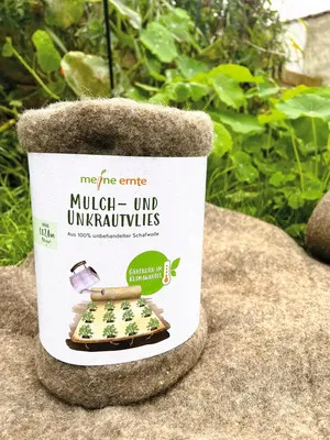 Produktbild von Unkrautvlies Mulch - und Unkrautvlies ca. 1 x 2,4 m 150 g/qm Mulchmatte aus 100% EU Schafswolle