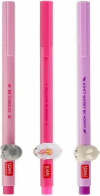 Immagine prodotto di Legami Gel Pen Lovely Friends Set, 3 pezzi, con decorazione di animali, penna gel, penna gel, coniglio, gatto, unicorno