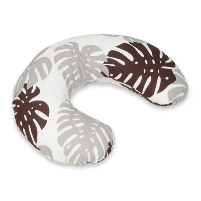 Image de Coussin d'appui-tête avec feuilles grises et brunes