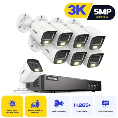 Immagine prodotto di Kit di telecamere di sicurezza 3K - Telecamera di sicurezza - Telecamera di sorveglianza - Telecamera CCTV - Telecamera per videosorveglianza