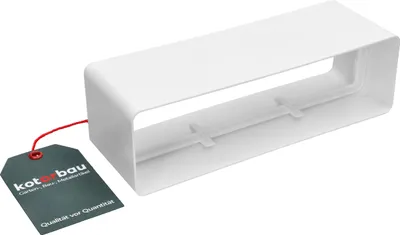 Immagine prodotto di KOTARBAU® Connettore per sistemi di ventilazione 205 mm x 60 mm condotto piatto Connettore per condotto rettangolare Bianco Condotto per l'aria di scarico Connettore per condotto in plastica efficace Condotto per l'aria di scarico Condotto per la ventilazione