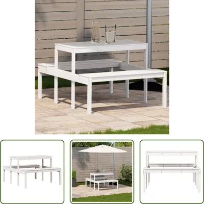 Obrázok produktu pre The Living Store Piknikový stôl 110x134x75 cm z masívneho borovicového dreva