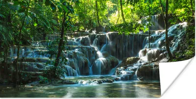 Produktbild von MuchoWow® Poster Dschungel-Wasserfall in Palenque Mexiko 120x60 cm - Bild