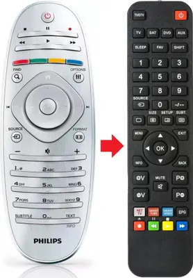 Produktbild von Fernbedienung passend für PHILIPS 40PFL8606K/02 | 40PFL8606K02