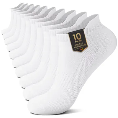 Produktbild von YouShow 10 Paar Sneaker Socken Herren Damen, Atmungsaktive Kurz Laufsocken