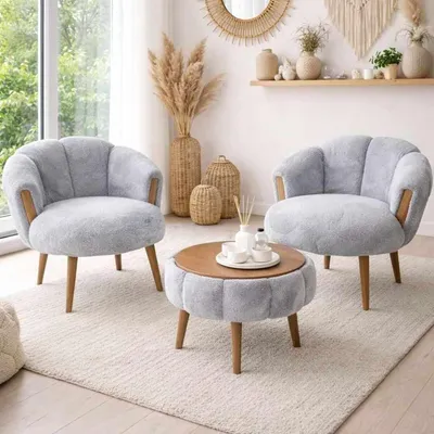 Obrázok produktu pre Hanah Home, kvalitná súprava stolíkov (3 kusy) z dreva javora s povrchovou úpravou sýtej farby | 100% melamín