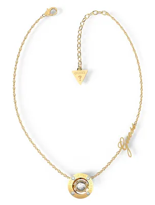 Produktbild von Halsketten Mit Anhӓnger Guess Gold Kollektion Solitaire - frau