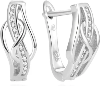 Produktbild von Elegante Silberohrringe mit Zirkonen AGUC1277L