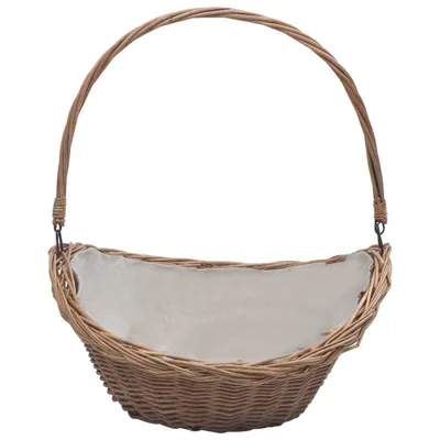 Produktbild von Holzkorb mit Tragegriff 57 × 46 × 52 cm Braun Weide