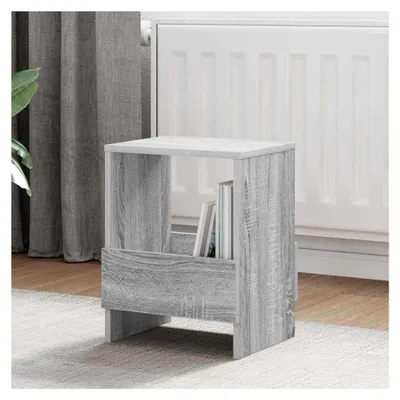 Produktbild von Magazinregal im 2er-Set in Grau Sonoma, 35 x 30 x 45 cm, Sitzbank mit Zeitschriftenablage für moderne Wohnräume