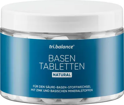 Zdjęcie produktu dla tri.balance Base Tablets Natural | 225 tabletek | dla zrównoważonej równowagi kwasowo-zasadowej