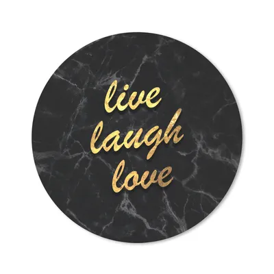 Produktbild von MuchoWow® Mauspad Mousepad Zitat - Liebe - Marmor - Gold 50x50 cm - Mousepads - Maus Mat - Pad - Mausunterlage - Vinyl