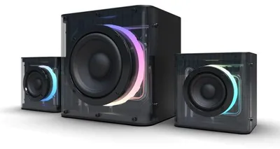 Produktbild von Gaming-Lautsprecher – NOVA GAMING – Serpentis – RGB-LED – Schwarz