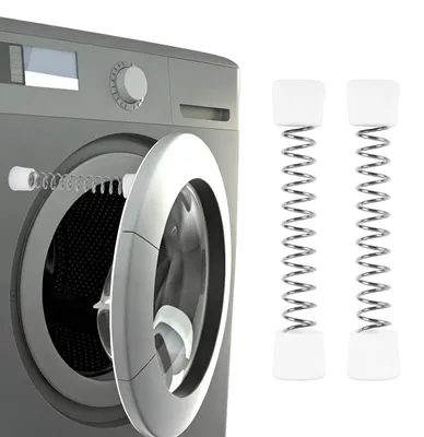 Magnetische Waschmaschinentürstopper, 2 Stück, mit Feder und Klebescheiben