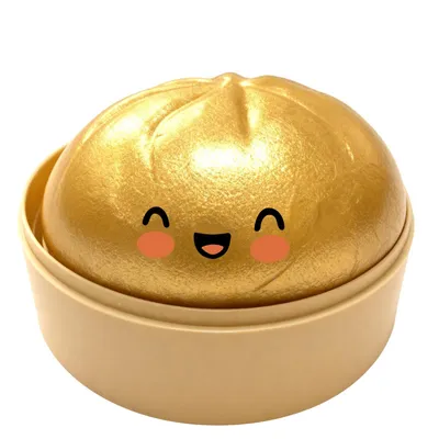 Produktbild von Glitzer Dumpling Squishy 1er Box – weiche Anti-Stress Knete – Angstlöser Fidget Toy – langsam zurückfederndes Sensorikspielzeug – Regenbogen Design