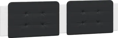 Produktbild von vidaXL Kopfteil-Kissen "Zadar" Schwarz und Weiß 200 cm Kunstleder