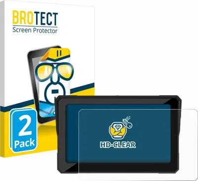 Produktbild von 2x Für Carpuride W702 / W702B / W702H / W712D / W702BS 7" Schutzfolie BROTECT Displayschutz Display Schutz Folie Klar Transparent