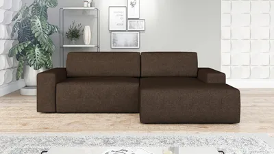 Produktbild von Ecksofa TOTI mit Schlaffunktion. Farbe: Braun 16.
